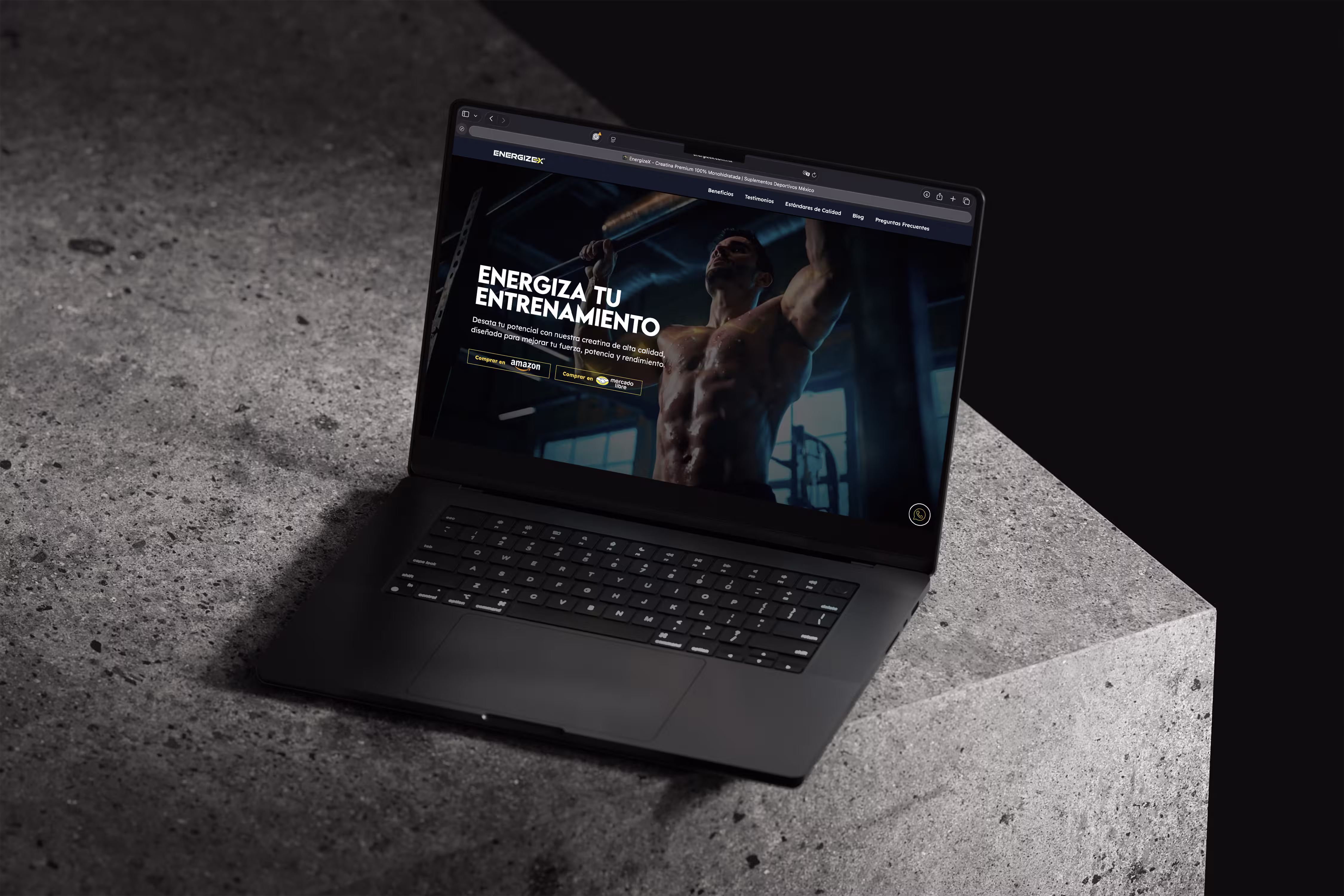 Energizex Website Mockup